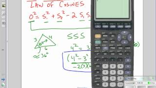 Pre-Calculus Law of Cosines (SSS) and TI Programming