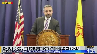 News Conference: Bernalillo Co. suing courts for withholding GPS records of criminal suspects