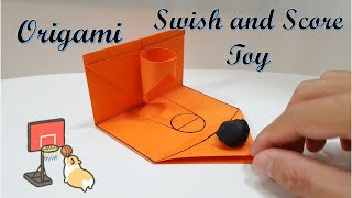 🏀  Swish and Score：Origami Toy Basketball Slam Dunk Tutorial - 投籃得分：摺紙玩具籃球投籃教學 #fold #折纸投藍 #折紙 #折り紙