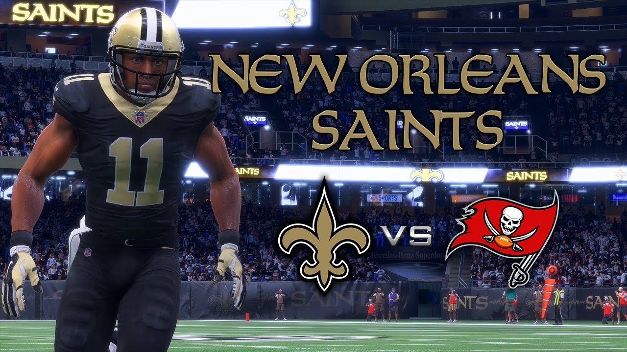 New Orleans Saints Franchise Vs. Bucs [W9, S1] (Madden 18 Gameplay ...