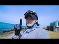 riding inline skates across jeju islandㅣkorean youtuberㅣkorean island travel road trip🍊1