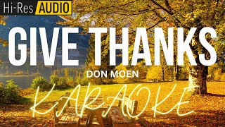 Give Thanks-Don Moen Karaoke | Minus-One | Instrumental