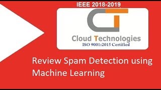 Review spam detection using machine learning | Python Projects | IEEE Projects Hyderabad | Ameerpet