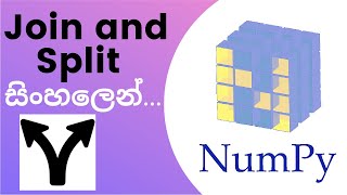 Python Numpy Tutorial - 10 | Join and Split | Sinhala