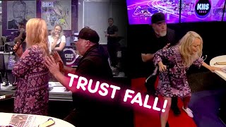 Jackie does a TRUST FALL on Kyle