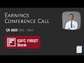 idfc first bank ltd. v. vaidyanathan q3 2025 earnings conference call