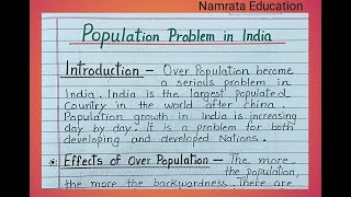 Essay on Population in India / Population problem essay in English / Overpopulation in India Essay