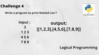 Write a program to print Nested List | Python