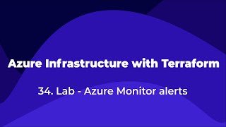 34. Azure Infrastructure with Terraform - Lab - Azure Monitor alerts