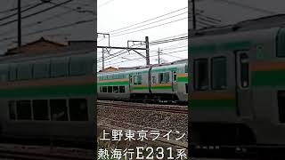 高崎線E231系高速通過　岡部～深谷間