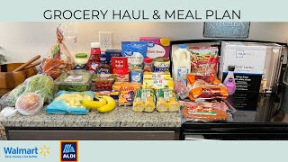 GROCERY HAUL & MEAL PLAN | BUDGET FRIENDLY | WALMART GROCERY PICKUP | ALDI | FAMILY OF TWO