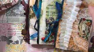 Live junk journal/ Craft with me/ Putting signatures together