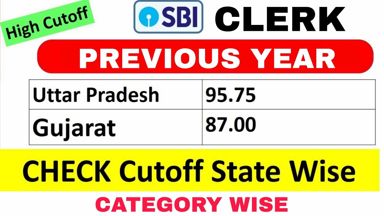 SBI Clerk Pre Previous Year Cut Off | SBI Clerk Pre Expected Cut Off ...