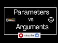 What is difference between PARAMETER and ARGUMENT ?  #In2min