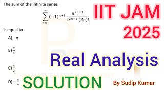 IIT JAM 2025 Real Analysis Solution | IIT JAM 2025 Mathematics Q.No 01 Solution | IIT JAM 2025 Math