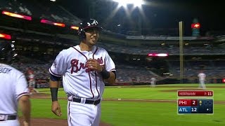 PHI@ATL: Bonifacio scores Ruiz on a groundout