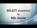 SELECT statement in SQL Server (DML, DQL, Query table data)