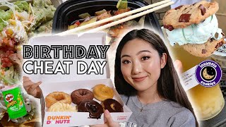 MY BIRTHDAY CHEAT DAY | 5500+ CALORIES (Dunkin Donuts, Insomnia Cookies, Nachos + More) | Penn State