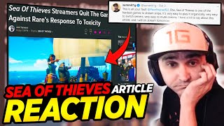 Summit Reacts to SEA OF THIEVES Article calling Him out for TOXICITY!  w/ Chat