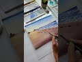 Sunset at the beach: watercolor landscape