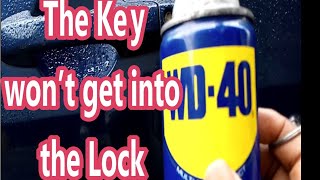 Key wont enter Car Door Lock - Fix