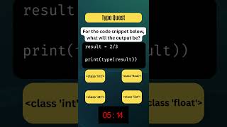 Can You Solve This Python Question? #7 "Type Quest" - Python Quiz