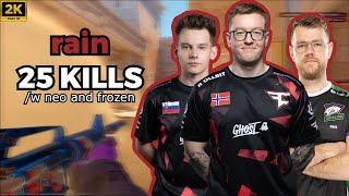 rain FACEIT Ranked VOD | 25 kills (Anubis) | Voice Chat /w neo and frozen