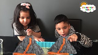 Volcano Science Experiment For Kids To Do At Home With Vinegar And Baking Soda!!