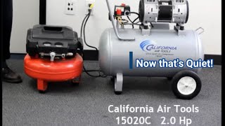 Ultra Quiet California Air Tools 15020C Air Compressor - Noise Demo