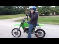 riding the kawasaki kx80 motocross bike