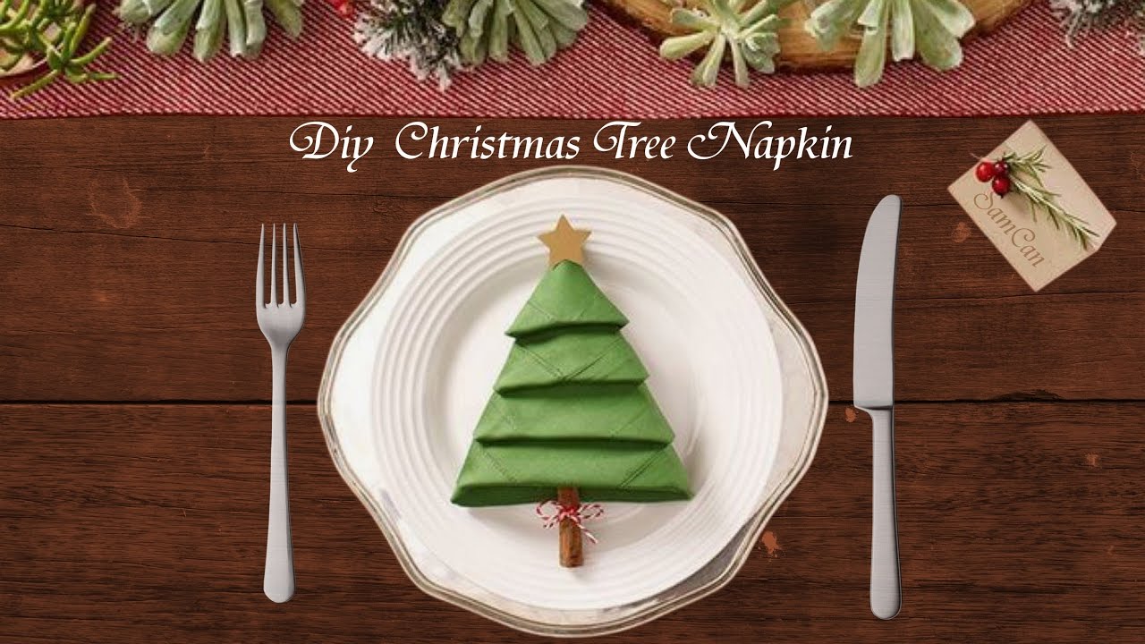 Diy Christmas Tree Napkin Youtube