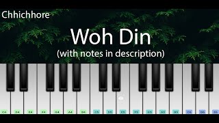 Woh Din (Chhichhore) | ON DEMAND Easy Piano Tutorial with Notes | Perfect Piano