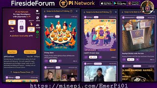 The Pi Network's Fireside Forum is now inter-connected \u0026 Showing on the Pi Mining App Homescreen