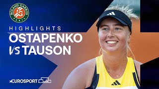 Jelena Ostapenko vs Clara Tauson | Round 2 | French Open 2024 Highlights 🇫🇷