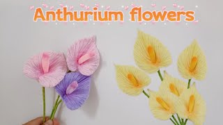 Anthurium Flowers DIY - How to make Anthurium flowers with pipe cleaner - KESA DIY