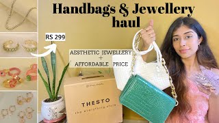 Handbags \u0026 Jewellery Haul | Earrings, Necklace, rings etc | Thesto Haul | Affordable Jewellery