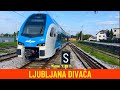 Cab ride from Ljubljana to Divača -  train drivers view on Slovenia's rail in 4K