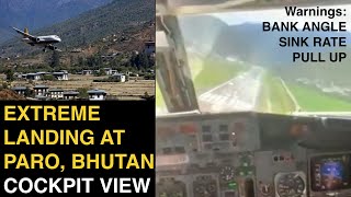 DANGEROUS HARD LANDING with Bank Angle, Sink Rate and Pull Up warnings | B737-300F at Paro, Bhutan