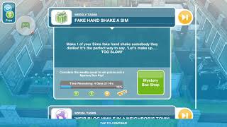 The Sims Freeplay - Fake Hand Shake a Sims - Weekly Task