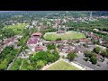 melihat dari udara pesona alun alun dan sekitarnya kota sleman aerial view 2022