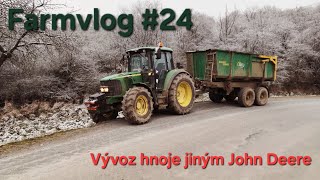 Farmvlog #24 - Vývoz hnoje s jiným traktorem | John Deere \u0026 Zdt grant super