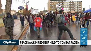 Peace Walk held in Red Deer to combat racism