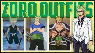 Evolution of RORONOA ZORO OUTFITS - ONE PIECE