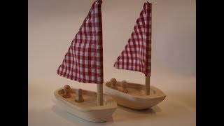 How to make a Toy wooden Sailing Boat - V2
