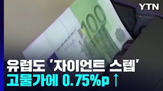 유럽중앙은행도 '자이언트 스텝'...고물가에 0.75%p 인상 / YTN