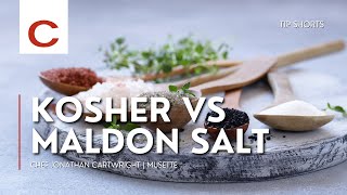 Kosher vs Maldon Salt | Chef Jonathan Cartwright | Tips #shorts