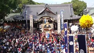 H30魚吹八幡神社秋季例祭　昼宮　宮入　平松屋台