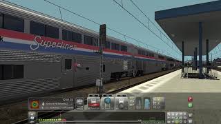 (TS2020) Amtrak Frankfurt Limited departing Mannheim-Waldhof Station