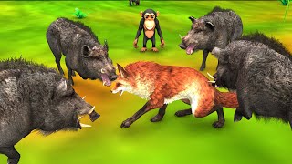 बंदर सूअर की दोस्ती और मूर्ख लोमड़ी Two Friends Monkey Pig Foolish Fox Hindi Kahaniya हिंदी कहनिया