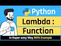 Lambda Function in Python | Python Tutorial For Beginners | Python Programming